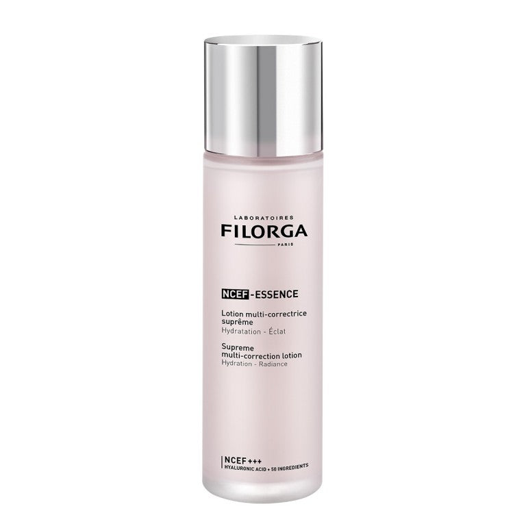 FILORGA NCEF-ESSENCE Supreme Multi-Correction Lotion unique polyrevitalizing complex, with innovative skincare technology to deliver comprehensive anti-aging benefits.